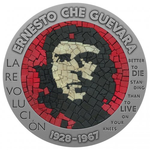 Congo 2023 100 Francs CFA Che Guevara Micro Mosaic Handmade Insert 1 oz silver coin