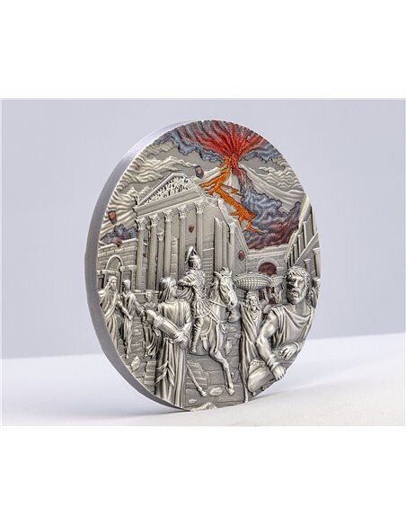 Palau 2023 10$ POMPEII VOLCANO ERUPTION Fury of Nature 2 Oz Silver Coin