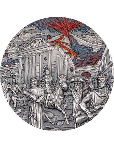 Palau 2023 10$ POMPEII VOLCANO ERUPTION Fury of Nature 2 Oz Silver Coin