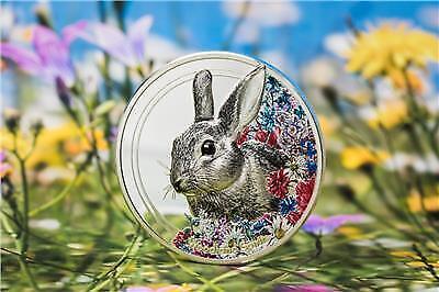 Mongolia 2019 500Togrog RABBIT Woodland Spirit 1 Oz silver coin