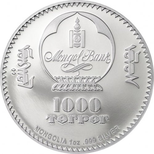 Mongolia 2022 1000 Togrog MOTHER TERESA 1 Oz Silver Coin