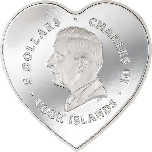 Cook Islands 2024 5$ ROSES Brilliant Love Silver Coin