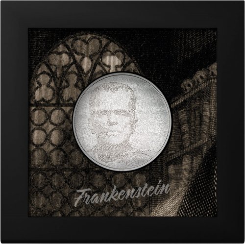 Cook Islands 2023 5$ FRANKENSTEIN Typefaces 1 Oz Silver Coin