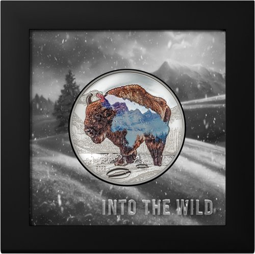 Mongolia 2023 1000 Togrog BISON Into The Wild 2 Oz Silver Coin