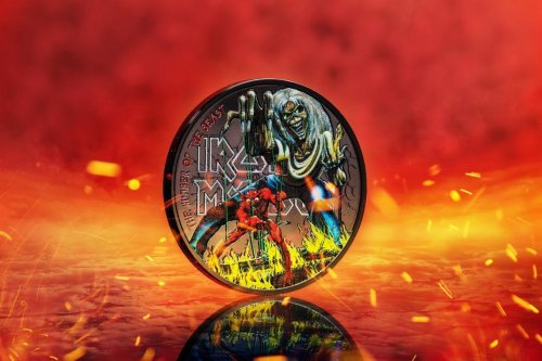 Cook Islands 2022 5$ IRON MAIDEN-The Number Of The Beast 1 Oz silver coin