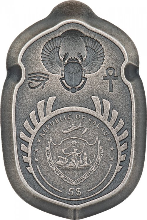 Palau 2023 5$ CHEOPS Scarab 1 Oz Silver Coin