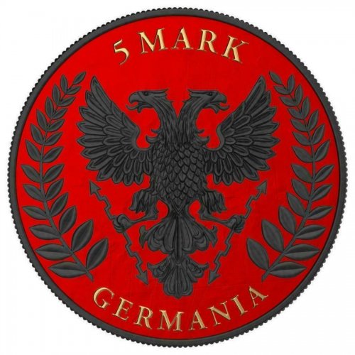 Germania 2019 5 Mark GERMANIA Iron Cross No:002  1 Oz Silver Coin