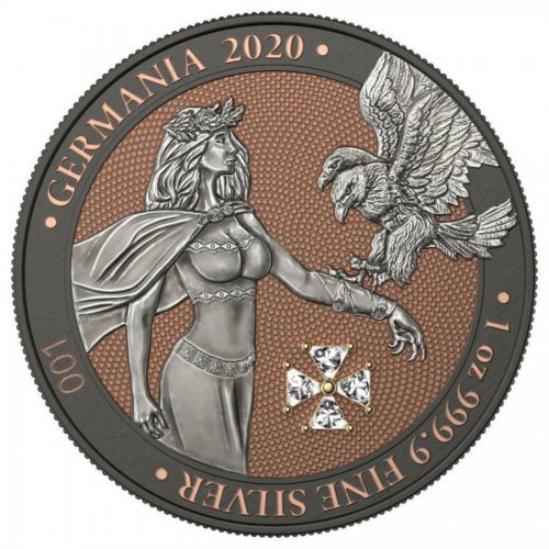 Germania 2020 5 Mark GERMANIA Crystal Cross 1 Oz Silver Coin