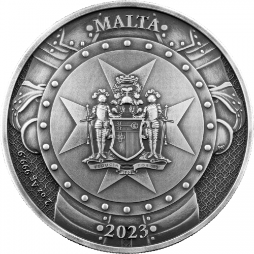 Malta 2023 10euro Knights of the past 2 Oz Silver High Relief Coin