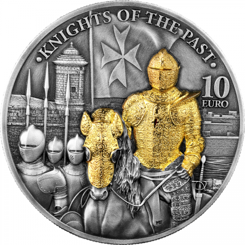 Malta 2023 10euro Knights of the past 2 Oz Silver High Relief Coin