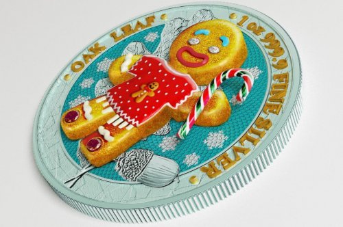 Germania 2019 5 Mark - Bejeweled Gingerbread Man Candy Sweat - 1 Oz Silver Coin