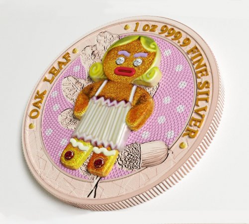 Germania 2019 5 Mark - Bejeweled Gingerbread Lady Blondie - 1 Oz Silver Coin