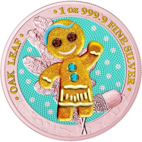 Germania 2019 5 Mark - Bejeweled Gingerbread - Girl- 1 Oz Silver Coin