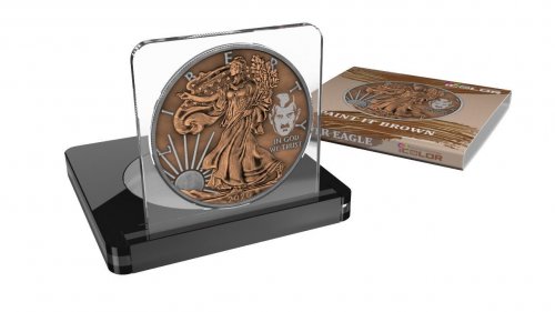 USA 2020 1$ Liberty i-Color Edition - PAINT IT BROWN 1 Oz Silver coin