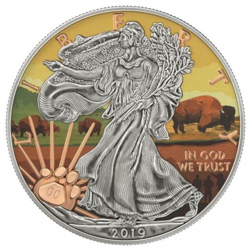 USA 2019 $1 US National Park - WIND CAVE 1 Oz Silver Coin 99 pcs only