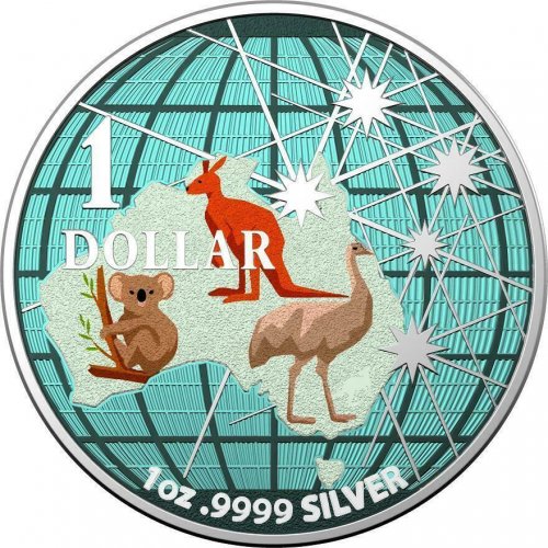 Australia 2020 1$ - Beneath the Southern Skies - Animals - 1 Oz Silver Coin