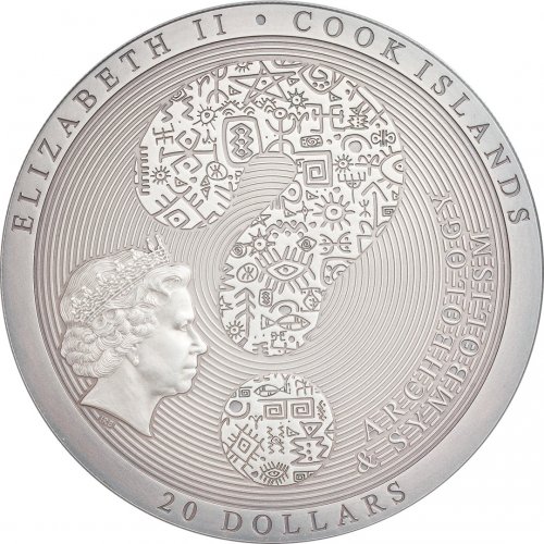 Cook Islands 2019 20$ SAMSARA WHEEL OF LIFE Archeology 3 Oz Silver coin