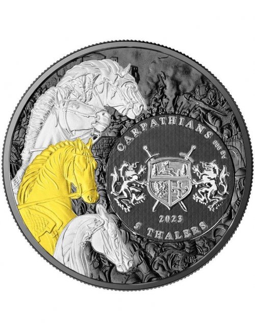 Carpathians 2023 5 Thalers WHITE HORSE Four Horsemen of the Apocalypse Silver Coin