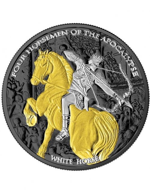 Carpathians 2023 5 Thalers WHITE HORSE Four Horsemen of the Apocalypse Silver Coin