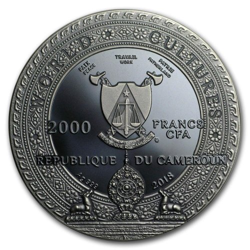 Cameroon 2018 2000 Francs KAPALA World Cultures 2 Oz silver coin