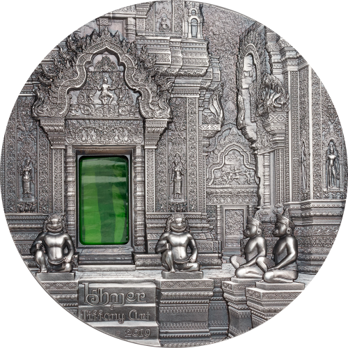 Palau 2019 10$ Tiffany Art – Khmer 2 Oz Antique Finish silver coin