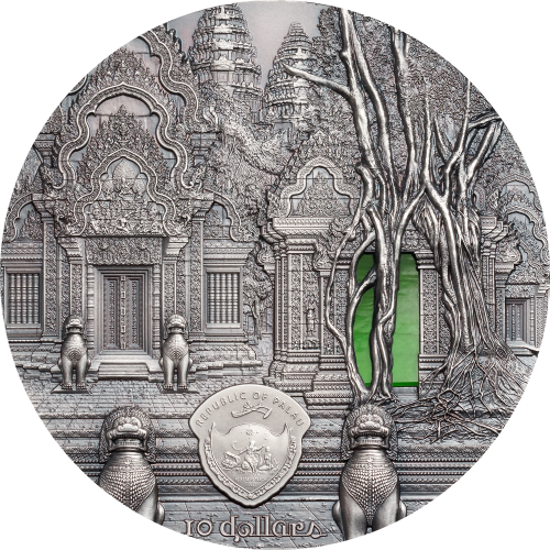 Palau 2019 10$ Tiffany Art – Khmer 2 Oz Antique Finish silver coin