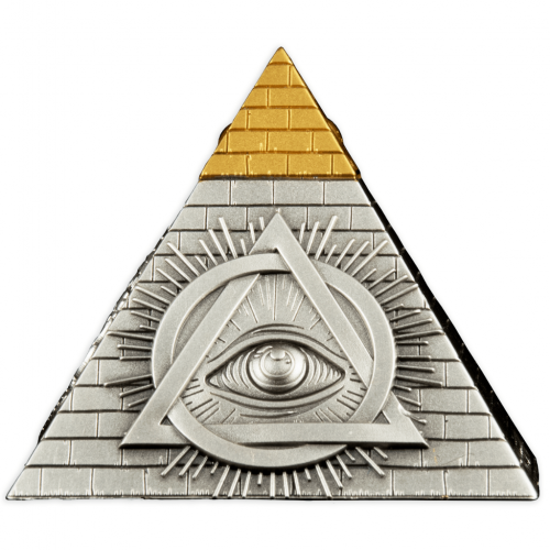 Barbados 2023 5$ EYE OF PROVIDENCE Pyramid 5 Oz silver coin