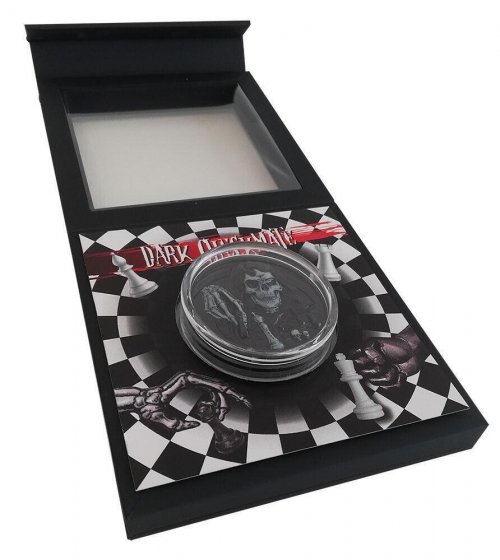 Palau 2021 20$ DARK CHECKMATE You Can't Cheat Death 3 Oz Silver Coin