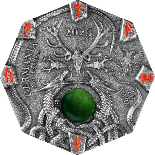 Germania 2023 10 Mark Witchcraft Seeress 2 oz silver coin