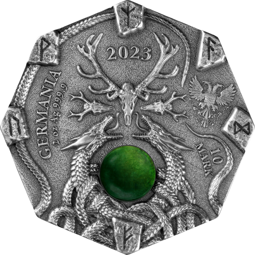 Germania 2023 10 Mark Witchcraft Seeress 2 oz silver coin