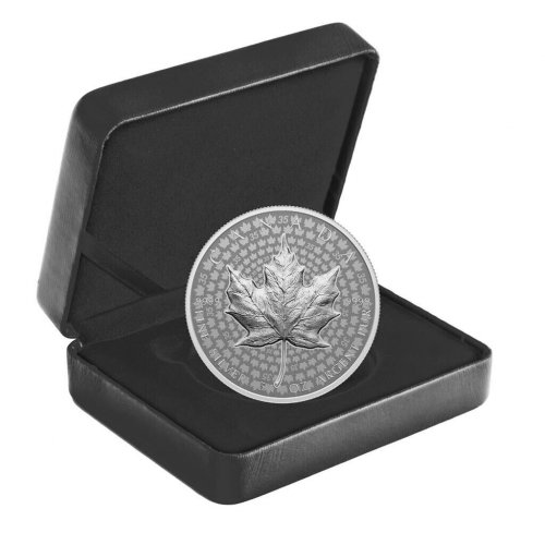 Canada 2023 50$ MAPLE LEAF 35 Anniversary Ultra High Relief 5 Oz silver coin