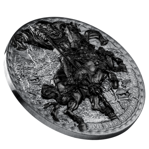 Niue 2022 5$ Five Tiger Generals - Ma Chao Black Proof 3 Oz silver coin