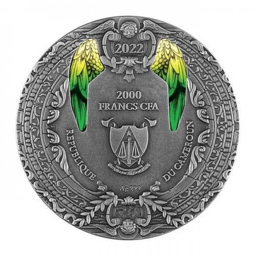 Cameroon 2022 2000 Francs ARCHANGEL RAPHAEL 2 Oz silver coin