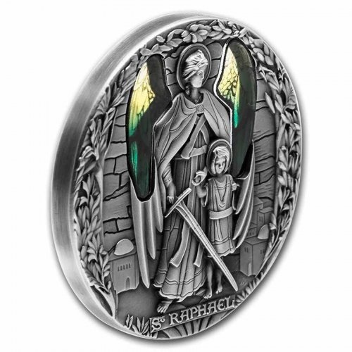 Cameroon 2022 2000 Francs ARCHANGEL RAPHAEL 2 Oz silver coin