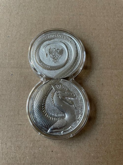 Germania 2020 5 Mark -Germania Beasts - Fafnir 2x1 Oz silver coin