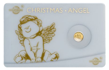 Rwanda 2021 10 FRW Gold.Affordable. - Christmas Angel 1/200 gold coin