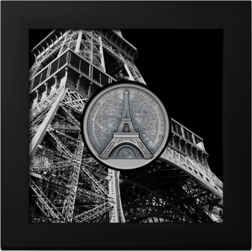 Cook Islands 2024 10$ - EIFFEL TOWER Historical Monuments 2 Oz silver coin