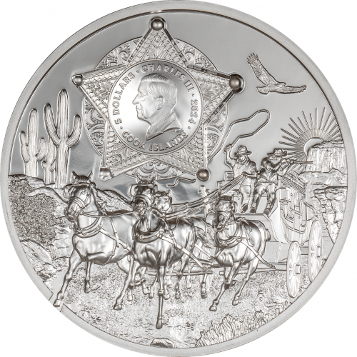 Cook Islands 2024 5$ - WILD WEST Legends 1 Oz silver coin