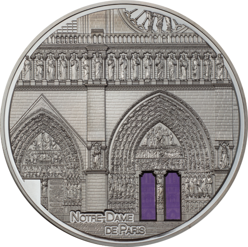 Palau 2021 25$ NOTRE DAME DE PARIS Tiffany Art 5 Oz Silver Coin