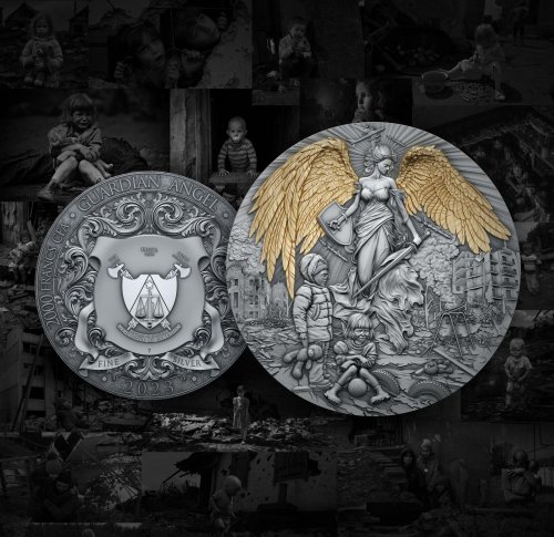 Cameroon 2023 2000 Francs GUARDIAN ANGEL 2 Oz silver coin