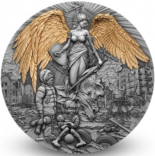 Cameroon 2023 2000 Francs GUARDIAN ANGEL 2 Oz silver coin