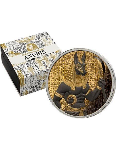 Benin 2024 1000 Francs ANUBIS Golden Darkness of Egypt 1 Oz silver coin