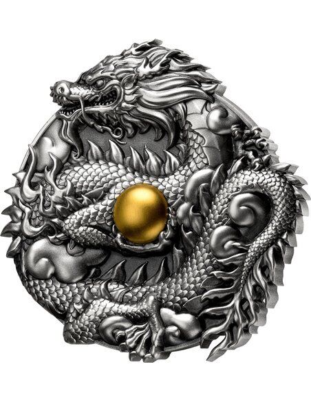 Vanuatu 2024 50 Vatu DRAGON Chinese Lunar Year 3 Oz silver coin