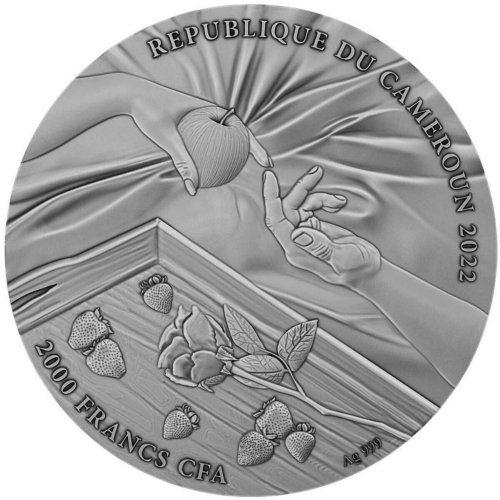 Cameroon 2022 2000 Francs LOVE Under the Sheets 2 Oz silver coin