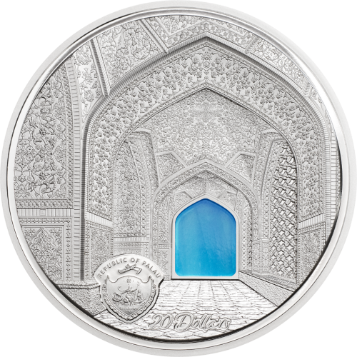 Palau 2020 20$ - Tiffany Art Isfahan - 3 Oz Proof Silver Coin