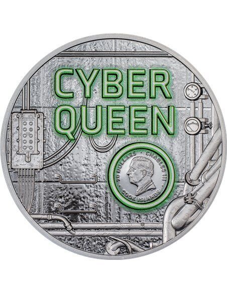 Cook Islands 2024 20$ CYBER QUEEN Rebirth 3 Oz silver coin