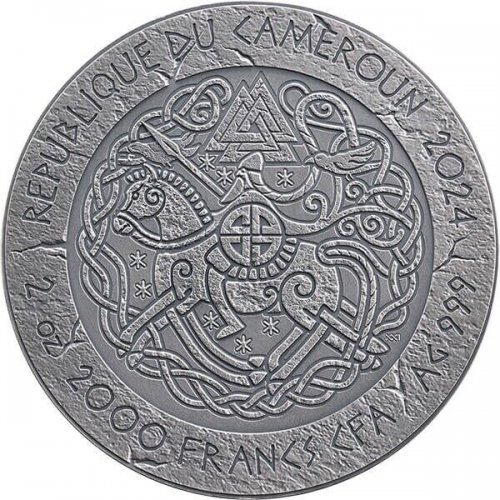 Cameroon 2024 2000 Francs RAGNAR LOTHBROK Way to Valhalla 2 Oz silver coin