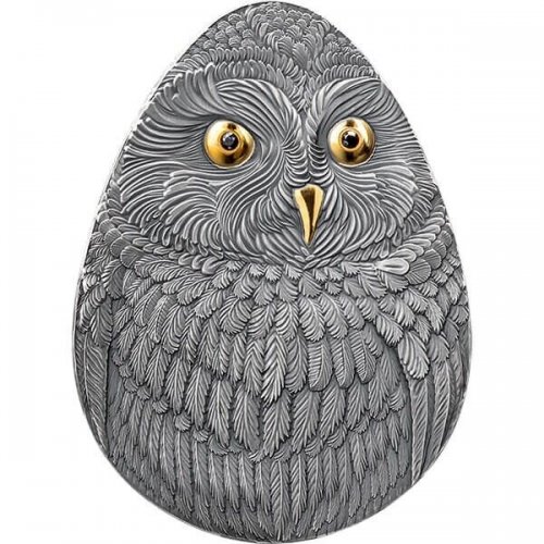 Niue 2024 2$ SHORT EARED OWL Marvelous Owls 1 Oz silver coin