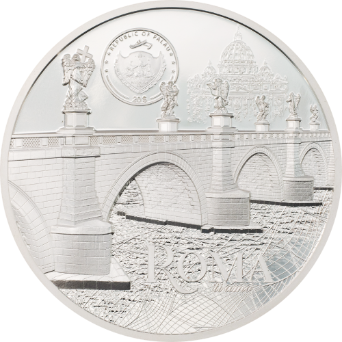 Palau 2022 20$ - Tiffany Art Metropolis – Roma 3 Oz Proof Silver Coin