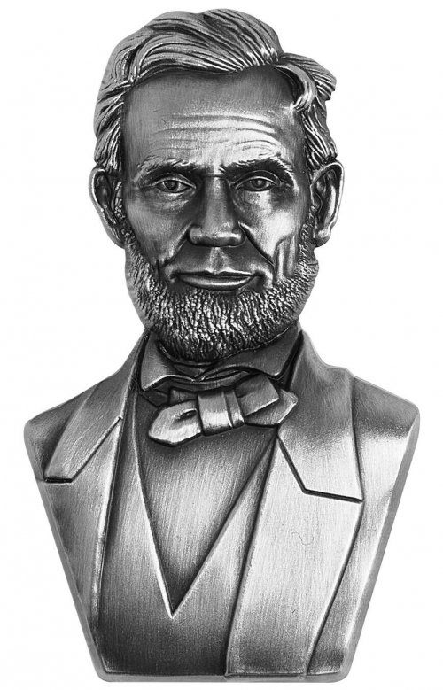 Chad 2022 10000 Francs ABRAHAM LINCOLN Shaped 2 Oz silver coin